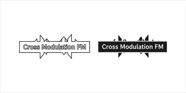 Black and white radio station with waveforms and text