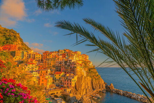 Sunset View of Manarola, Cinque Terre
