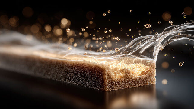 Hair follicle cross section showing nutrient absorption and scalp care ingredients actively penetrating the skin barrier, promoting wellness and hair growth