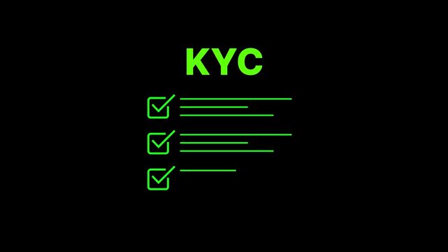 Personal information for identification concept. Human engage in KYC verification, Business verifying the identity of clients for KYC financial client authentication.