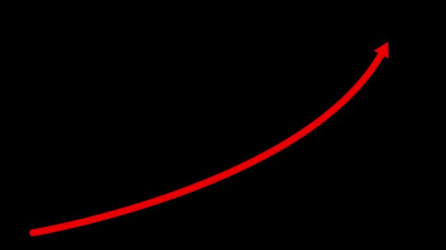 Abstract arrow growth chart of economy icon animated down to up arrow animation. animated directional arrow for video overlays, presentations.
