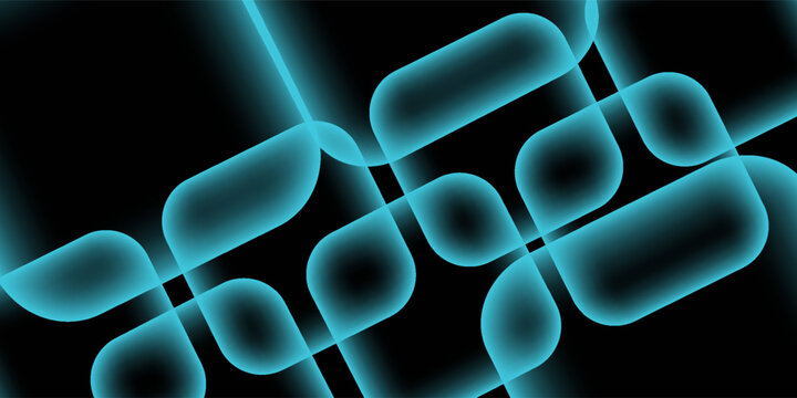 Dark cyan glowing abstract background featuring a grid of overlapping rounded rectangles for modern technology and gaming presentation.