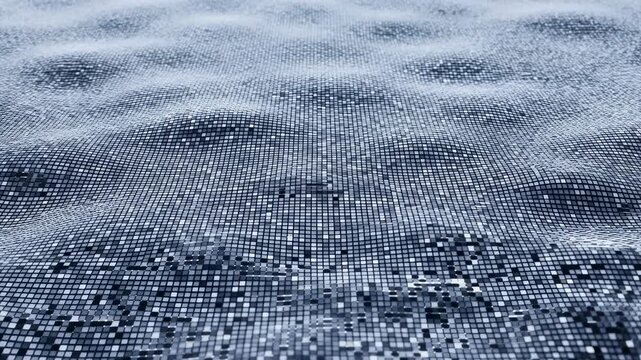 Gentle Ripples And Shimmering Blue Tiles Produce Serene Spalike Aquatic Atmosphere In Slow Motion