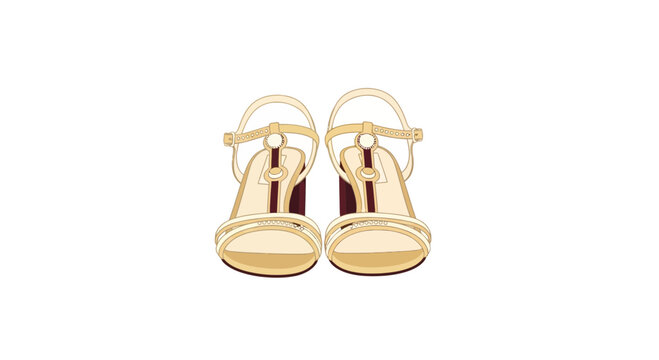 Elegant Gold Strappy Heels with Glitter Accents