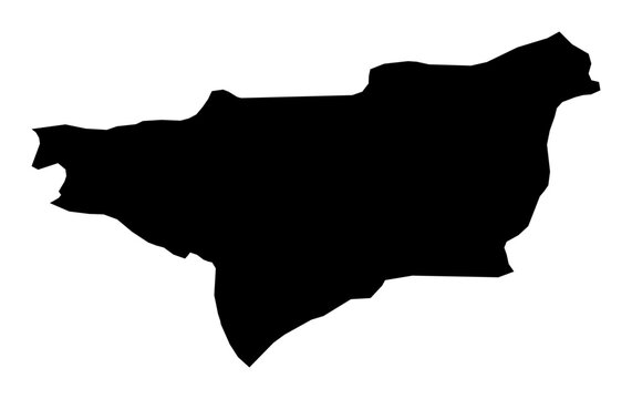 A contour map of Diyarbakır. Turkish province silhouette