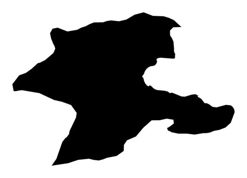 A contour map of Malatya. Turkish province silhouette