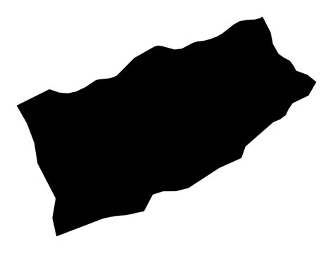 A contour map of Rize. Turkish province silhouette