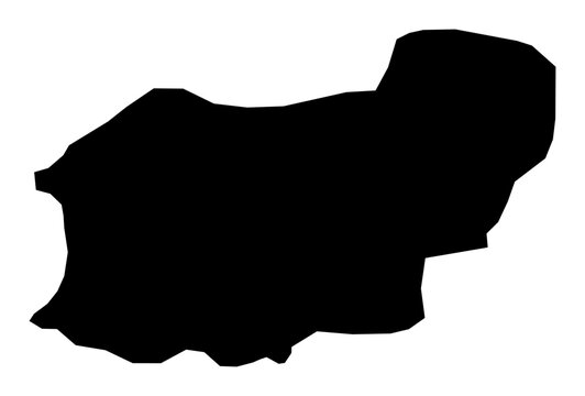 A contour map of Uşak. Turkish province silhouette
