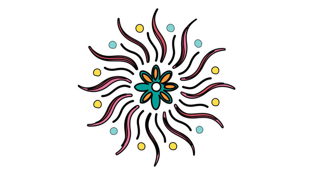 Prismatic artistic solar mandala graphic with tailorable pathing. Non-objective celestial motif with modifiable line density, providing a sleek linear burst for creative compositions.