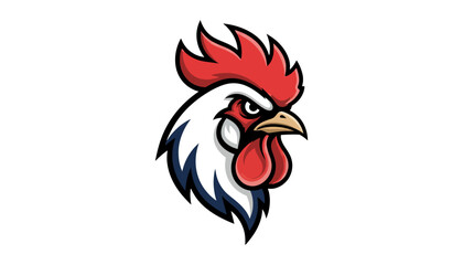 Stylized Rooster Illustration Portrait © MonwaraStock