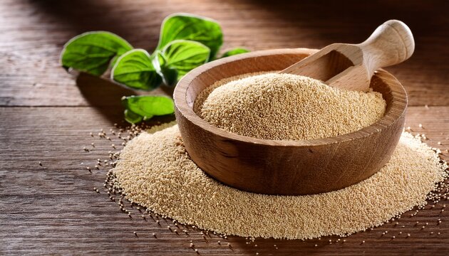 amaranth on wooden background