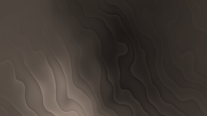 Obraz premium Abstract Dark Brown Wavy Texture with Smooth Organic Curves and Soft Lighting for Elegant Minimalist Background, Wallpaper, or Digital Design Presentation