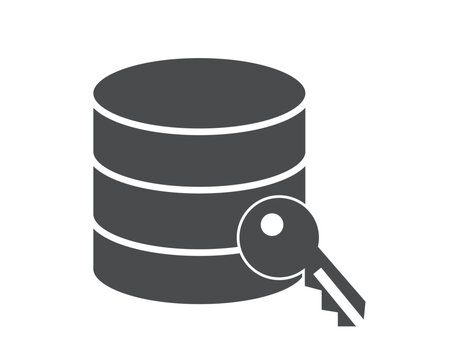 Database Security and Data Protection Icon with Padlock, Secure Server Storage, Cybersecurity, Information Privacy, Minimal Flat Vector Illustration Data Protection Editable icon set +-11.ai