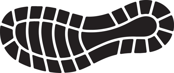Shoes footprint silhouette. Vector image. logo Vector Black silhouette © Nargis