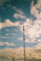 Obraz premium Electric poles and the sky
