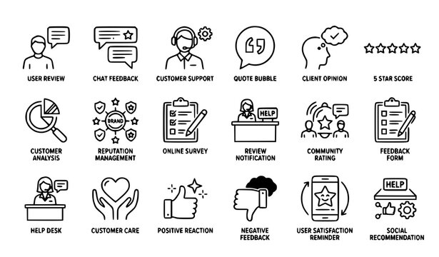 Modern car rental outline icons vector set for travel apps transportation websites and branding