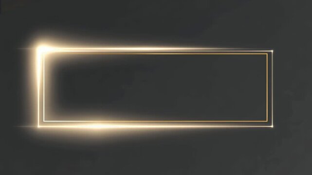 Rectangular frame with soft glowing edges, a bright light sweep travels across the frame 