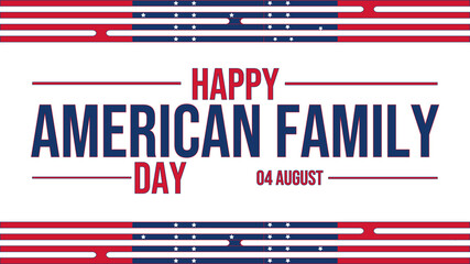 Obraz premium Patriotic American Family Day poster with stars and stripes design illustration
