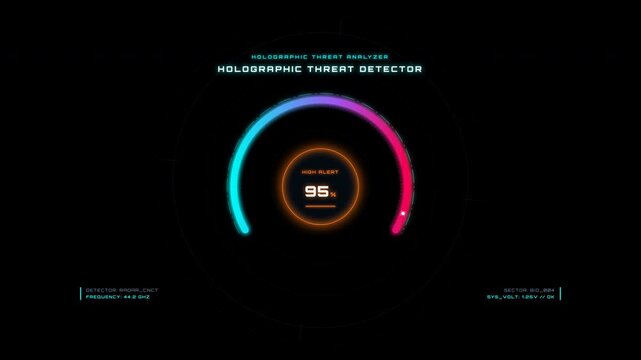Holographic Threat Detector Futuristic Sci-Fi HUD