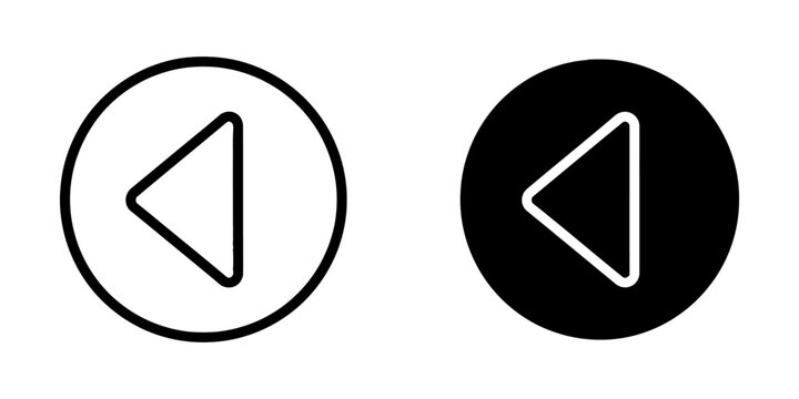 Left arrow circle icon for navigation or previous action in UI with navigation