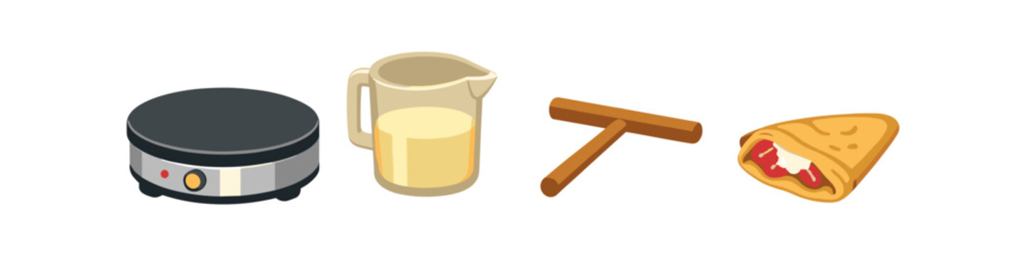 Making delicious crepes with a crepe maker, batter, and spreader tool