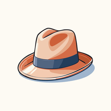 Illustration of a classic fedora hat