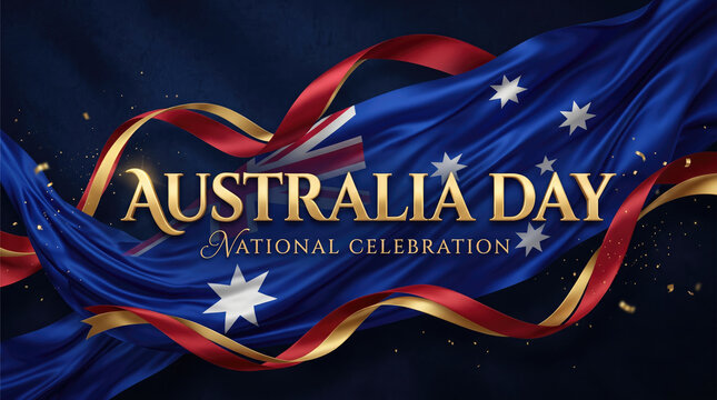 A vibrant Australian flag celebrating Australia Day with national pride