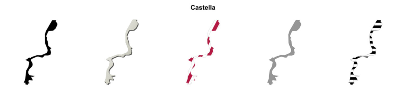 Castella (California) blank outline map