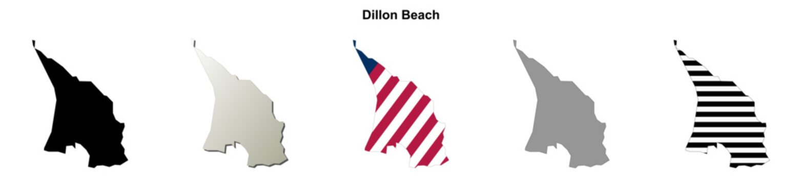 Dillon Beach (California) blank outline map