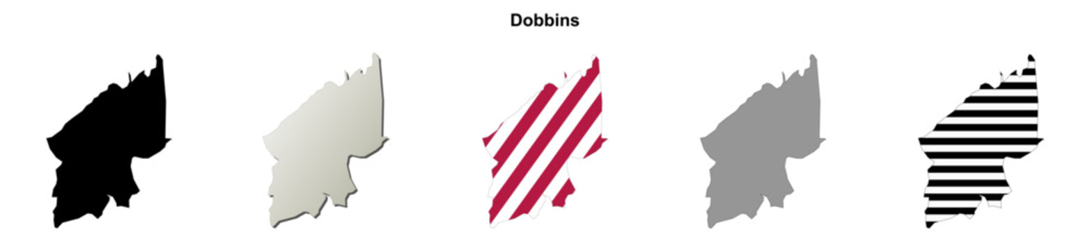 Dobbins (California) blank outline map