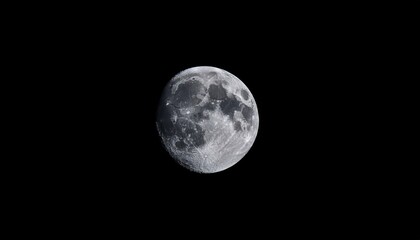 Fototapeta premium A Full Moon Is Shown In The Dark Sky