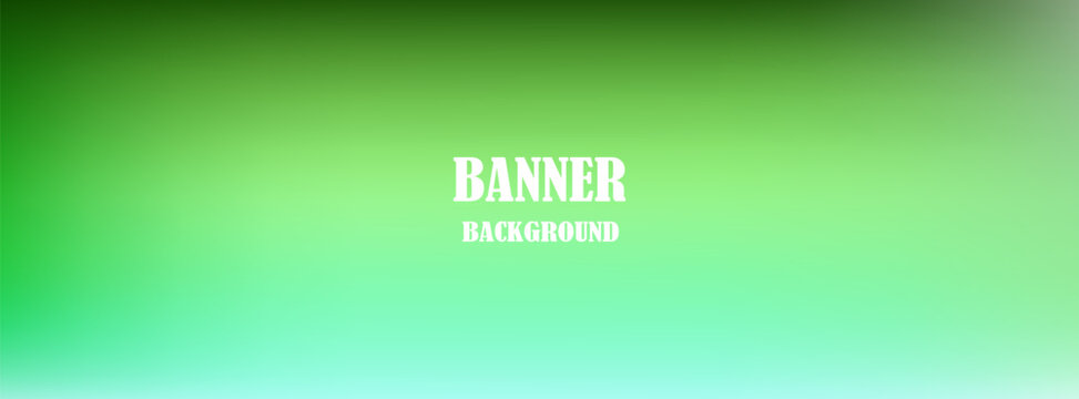 Abstract dark to light green gradient mesh background, elegant blurry fresh organic fluid backdrop vector pattern illustration for horizontal banner.
