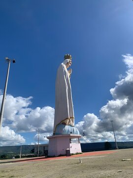 Giant Statue of Our Lady of Fatima at the Catholic Shrine in Crato, Ceara, Brazil