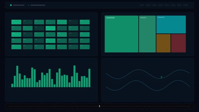 Dynamic Data Visualization Motion Video Featuring Charts Graphs and Analytics for Business and Technology Presentations.
