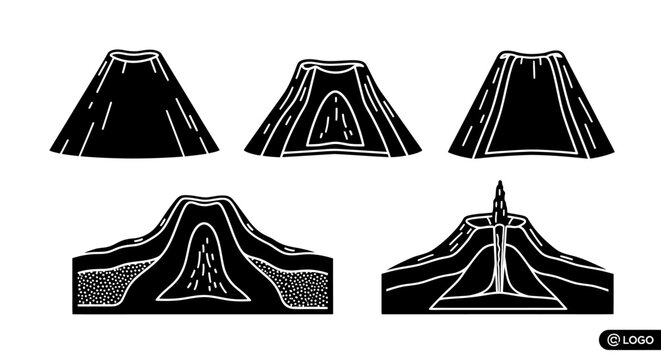 Volcano Cross-Section Diagrams and Silhouettes