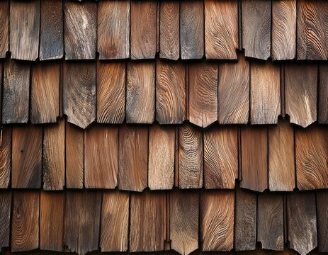 old wooden shingle roof texture background seamless pattern