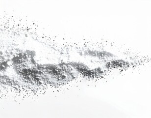 Obraz premium Abstract Particle Explosion with Gray Dust Against White Background