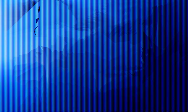 Digital data flow with city skyline in blue gradient background