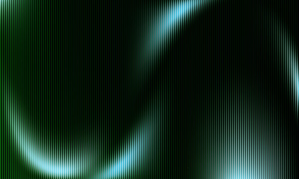 Dna sequence strands glowing in dark with green and blue colors