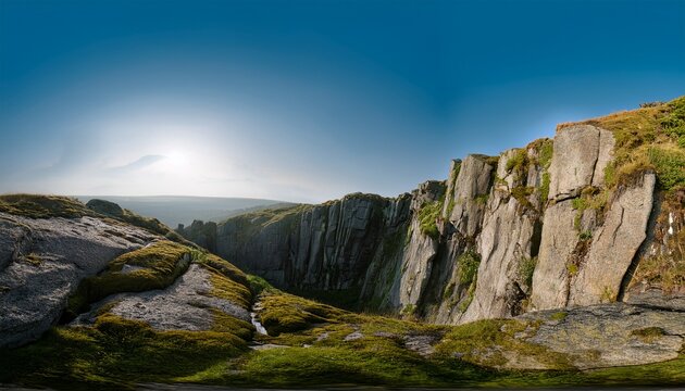 Rocky Cliff With Moss N Natural Terrain Photogrammetry