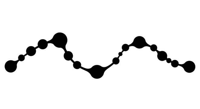 Abstract Black Wave Formed by Connected Bubbles