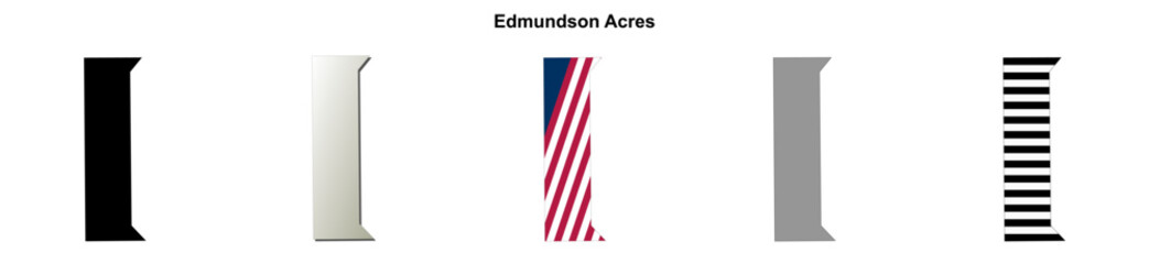 Obraz premium Edmundson Acres (California) blank outline map