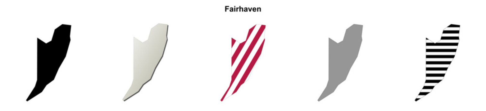 Fairhaven (California) blank outline map