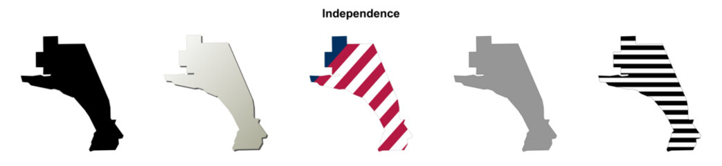 Obraz premium Independence (California) blank outline map