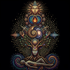 Fototapeta premium Mystical and Occult Symbols Collection: Modern Esoteric Illustrations