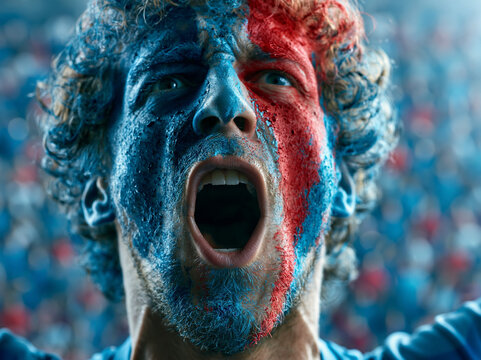 Passion and energy fill the stadium as fans cheer for their team during an exciting match in the evening
