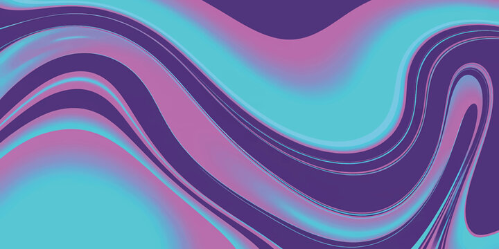 An abstract colorful background vector illustration features a vibrant motion of pink and purple waves with smooth line curves creating a modern template design.