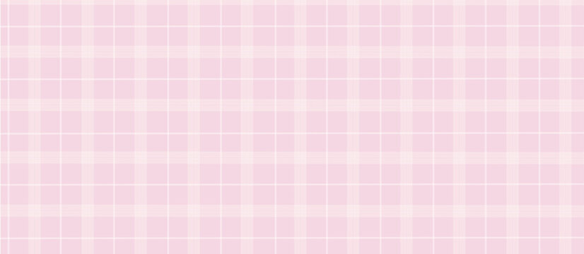 Geometric pink plaid print in pastel tones, vector background	