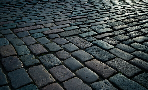 Old cobblestone paving background