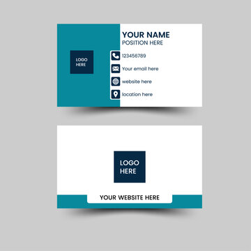 Modern Business Card Template with Clean Corporate Layout